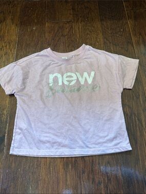 New Balance Light Pink Logo Short Sleeve Tee